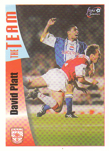 David Platt Arsenal 1997/98 Futera Fans' Selection #15